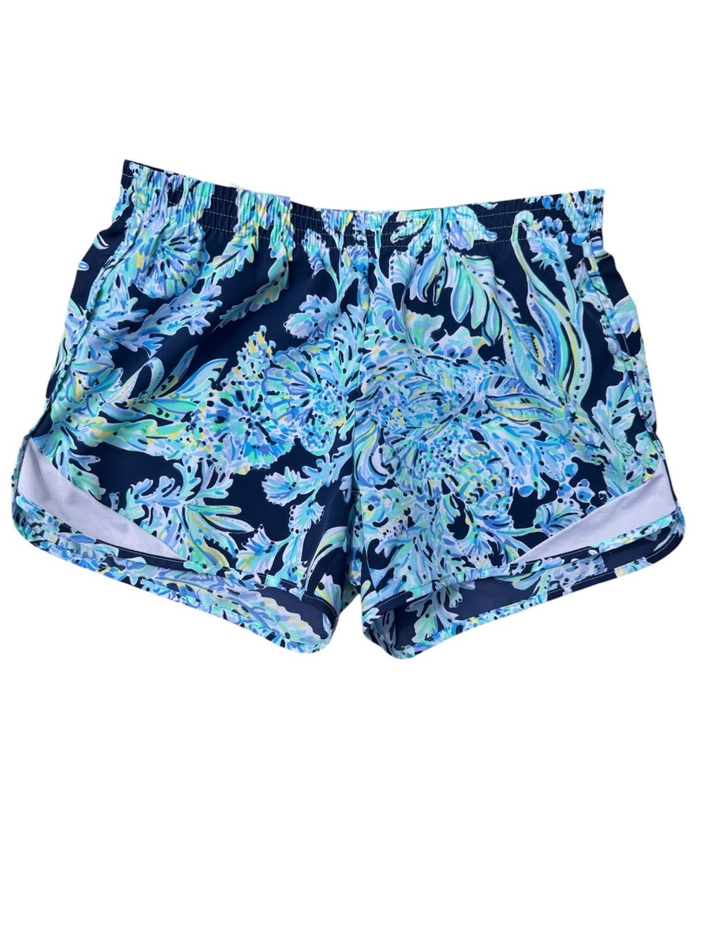 Lilly Pulitzer Ocean Trail Luxletic Pull On Shorts HighTide Navy Scuba Doo